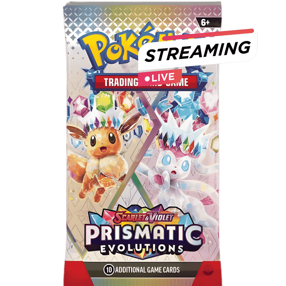 Pokemon Prismatic Evolutions Engels Boosterpack Voor Livestream Openings