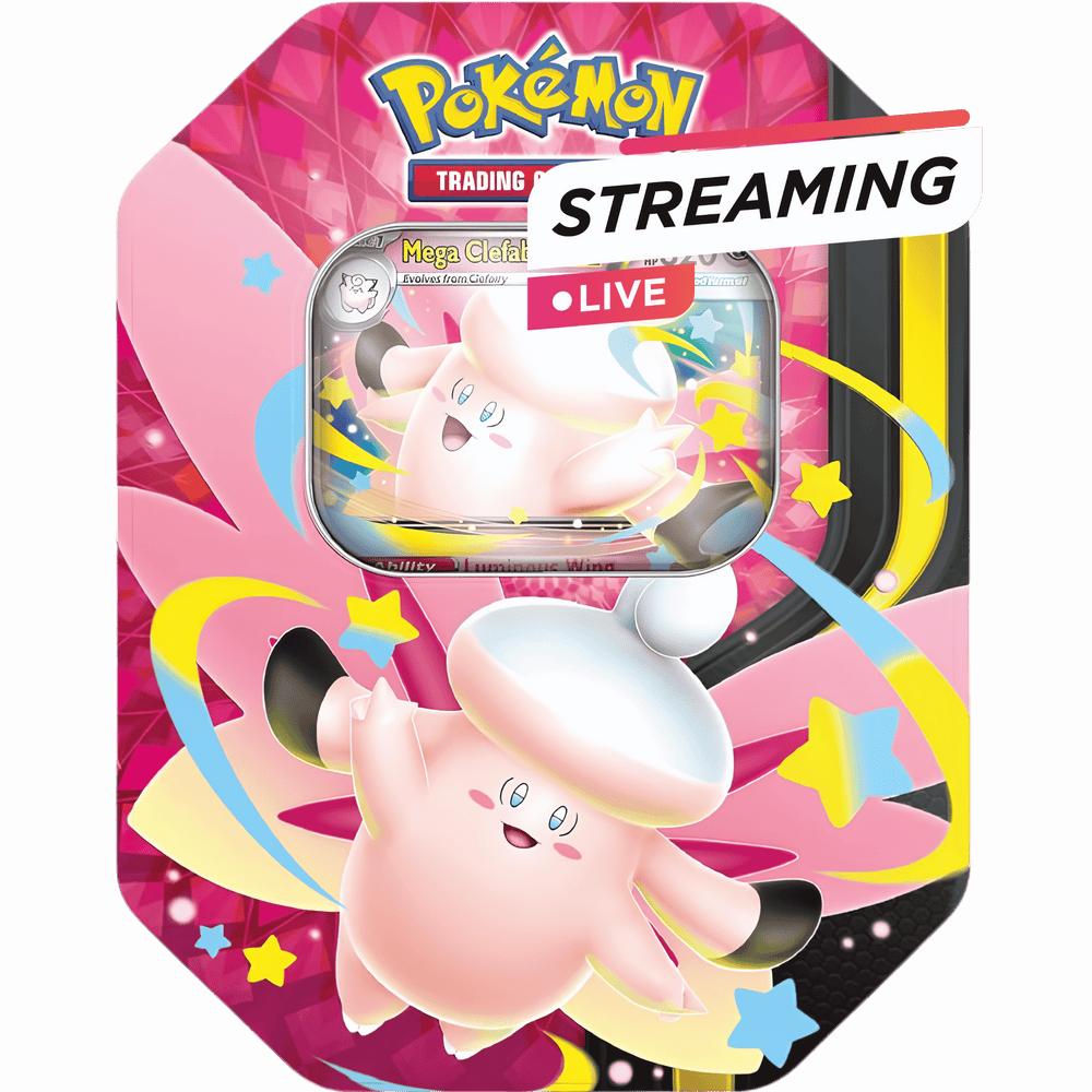 Pokemon Mega Clefable Moonlit Tin English Livestream 
