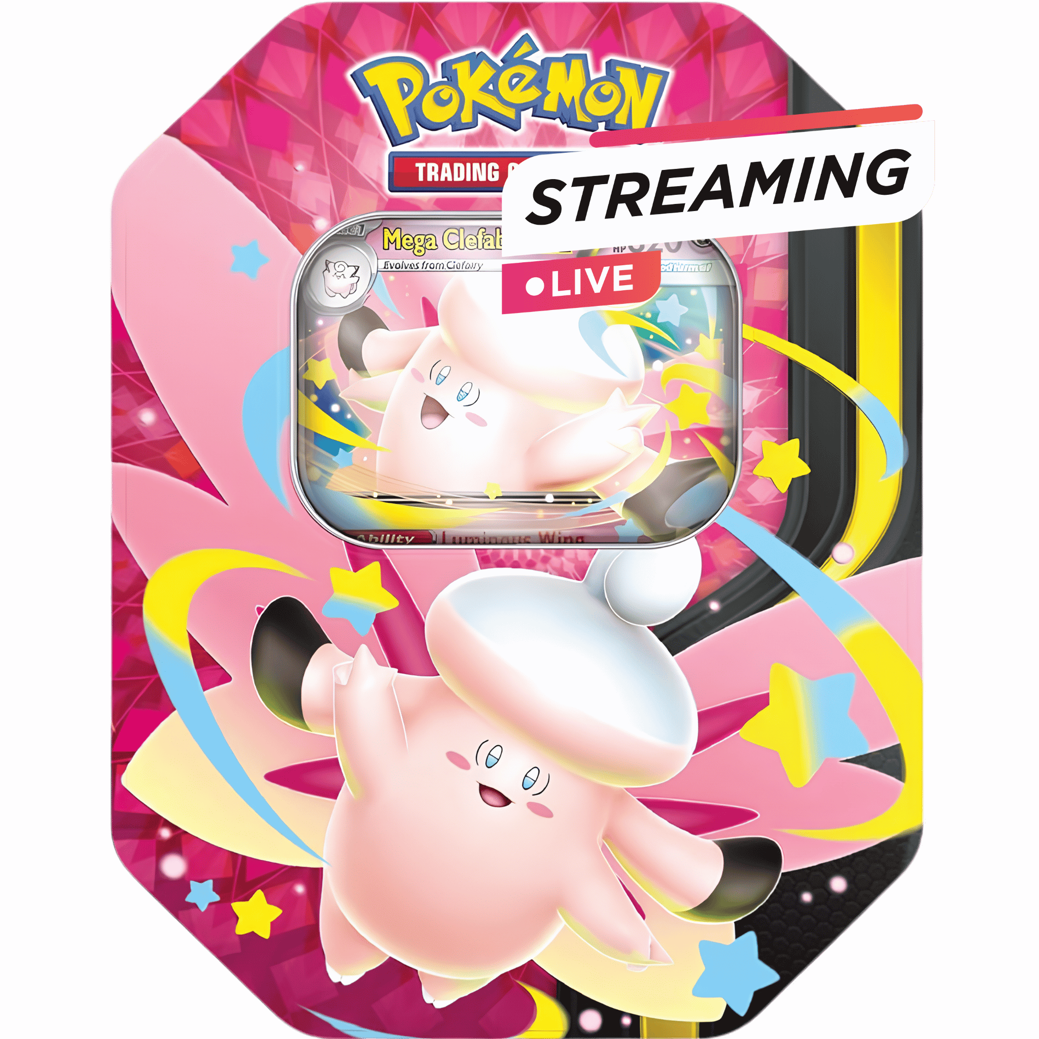 Pokemon Mega Clefable Moonlit Tin English Livestream 