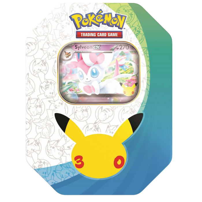 30th Celebration Sylveon ex Tin – Pokémon Engels, verpakking
