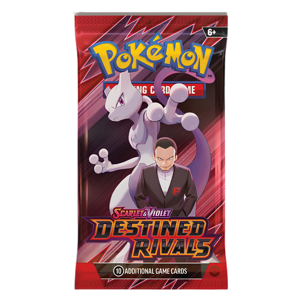 Pokémon Destined Rivals booster pack – Engels, met Mewtwo en Giovanni