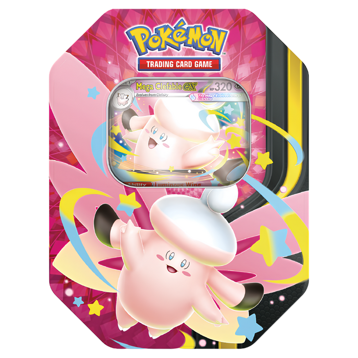 Mega Moonlit Tin met Mega Clefable ex – Pokémon Engels, verpakking