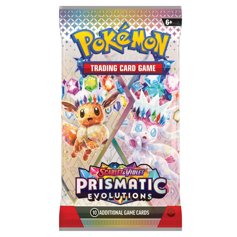 Prismatic Evolutions booster pack – Pokémon Engels, verpakkingsontwerp 1